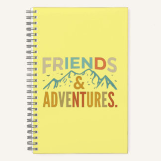"Friends & Adventures" Multicolor Text Notizblock