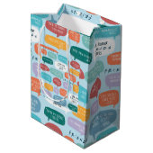 FRIENDS™ Angebotsmuster Mittlere Geschenktüte (Rückseite Schrägansicht)