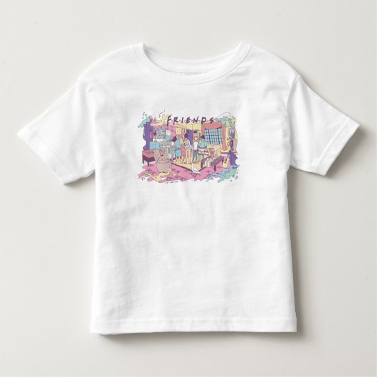 FRIENDS™ | Apartment Cartoon Kleinkind T-shirt (Vorderseite)