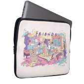 FRIENDS™ | Apartment Cartoon Laptopschutzhülle (Vorne Rechts)