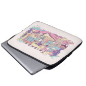 FRIENDS™ | Apartment Cartoon Laptopschutzhülle (Vorne Knopf)