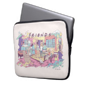 FRIENDS™ | Apartment Cartoon Laptopschutzhülle (Vorderseite Links)
