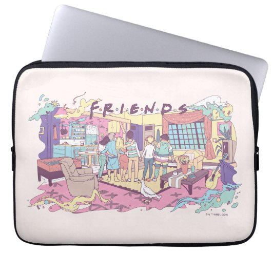 FRIENDS™ | Apartment Cartoon Laptopschutzhülle (Vorderseite)
