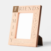 Friends are Family Rustic Wooden Photo frame Geätzte Rahmen (Links)