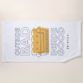 FRIENDS™ | Außerhalb schlecht, innen gut Strandtuch (Vorderseite)