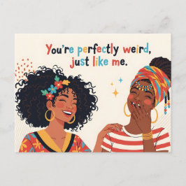 Friends Beautiful Black Women Laughing Postkarte
