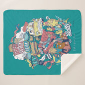 FRIENDS™ | Cartoon Collage Sherpadecke (Vorderseite (Horizontal))