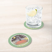 FRIENDS™ | Cartoon Fountain Runder Pappuntersetzer (Vor Ort)