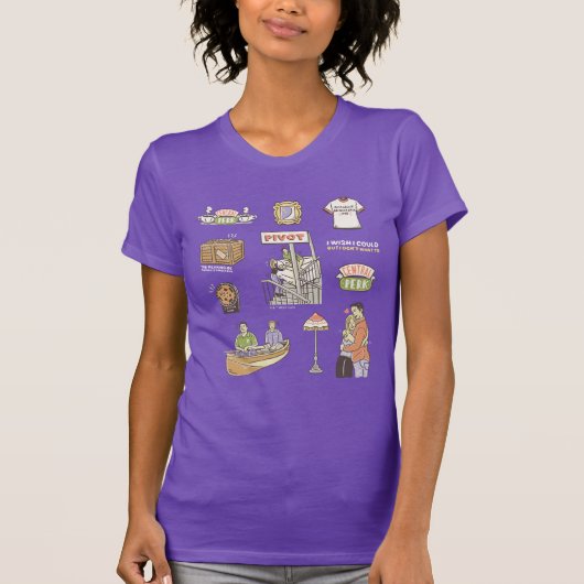 FRIENDS™ | Cartoon Icons 2 T-Shirt (Vorderseite)