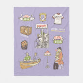 FRIENDS™ | Cartoon Icons Fleecedecke (Vorderseite)