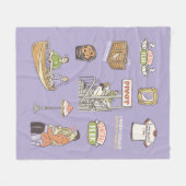 FRIENDS™ | Cartoon Icons Fleecedecke (Vorderseite (Horizontal))