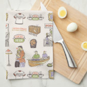 FRIENDS™ | Cartoon Icons Geschirrtuch (Viertel Falte)