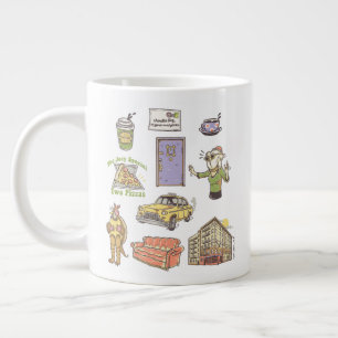 FRIENDS™   Cartoon-Icons Grafik Jumbo-Tasse