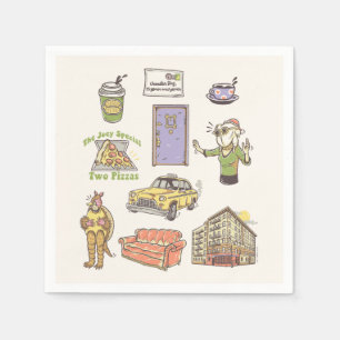 FRIENDS™   Cartoon Icons Grafik Serviette