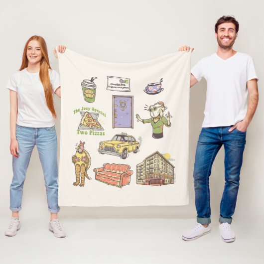FRIENDS™ | Cartoon Icons Grafische Darstellung Fleecedecke (Beispiel)