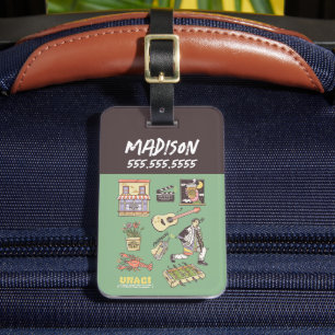 FRIENDS™   Cartoon Icons Grafische Darstellung Gepäckanhänger