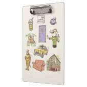 FRIENDS™ | Cartoon Icons Grafische Darstellung Klemmbrett (Links)