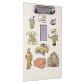 FRIENDS™ | Cartoon Icons Grafische Darstellung Klemmbrett (Rechts)