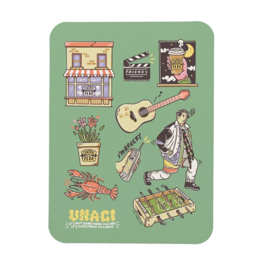 FRIENDS™ | Cartoon Icons Grafische Darstellung Magnet (Vertikal)