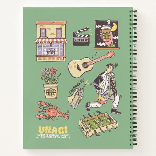 FRIENDS™ | Cartoon Icons Grafische Darstellung Notizblock (Rückseite)