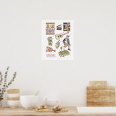 FRIENDS™ | Cartoon Icons Grafische Darstellung Poster (Küche)