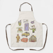 FRIENDS™ | Cartoon Icons Grafische Darstellung Schürze (Vorderseite)