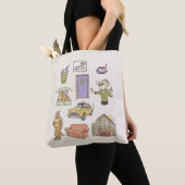 FRIENDS™ | Cartoon Icons Grafische Darstellung Tasche (Von Nahem)