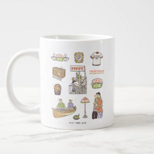FRIENDS™   Cartoon Icons Jumbo-Tasse