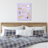 FRIENDS™ | Cartoon Icons Leinwanddruck (Insitu (Schlafzimmer))