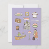 FRIENDS™ | Cartoon Icons Mitteilungskarte (Vorderseite)