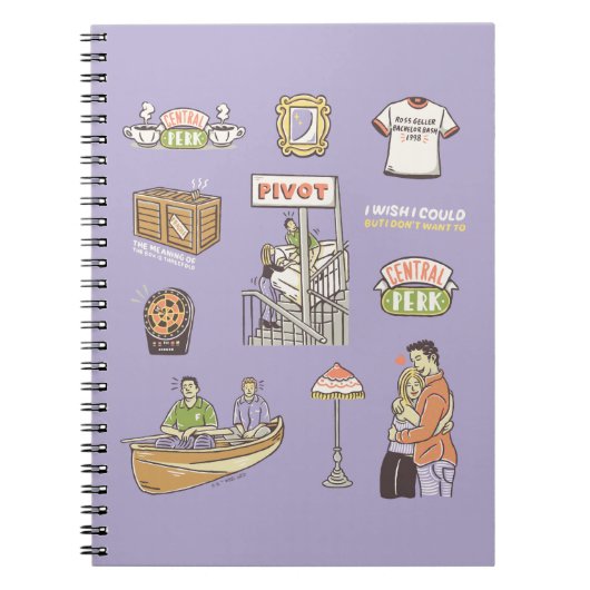 FRIENDS™ | Cartoon Icons Notizblock (Vorderseite)