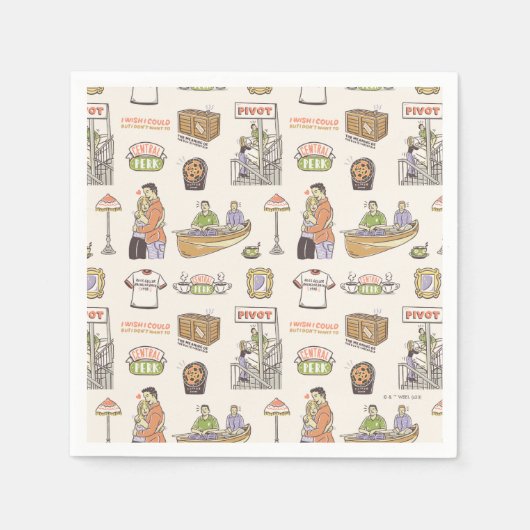 FRIENDS™ | Cartoon Icons Serviette (Vorderseite)