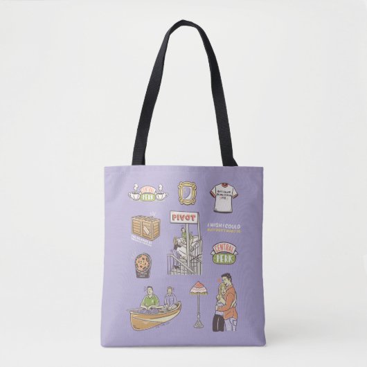 FRIENDS™ | Cartoon Icons Tasche (Vorderseite)