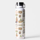 FRIENDS™ | Cartoon Icons Trinkflasche (Rückseite)