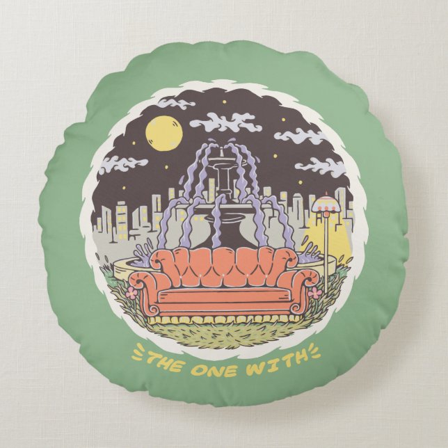 FRIENDS™ | CARTOON RUNDES KISSEN (Vorderseite)