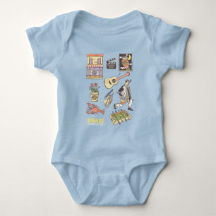 FRIENDS™   Cartoon-Symbole Grafik 4 Baby Strampler