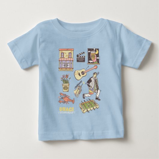 FRIENDS™ | Cartoon-Symbole Grafik 4 Baby T-shirt (Vorderseite)