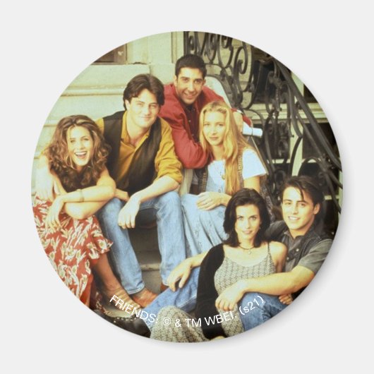 FRIENDS™ | Cast sitzt auf der Treppe Magnet (Vorne)