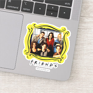FRIENDS™ Cast sitzt in Monicas Wohnung Aufkleber