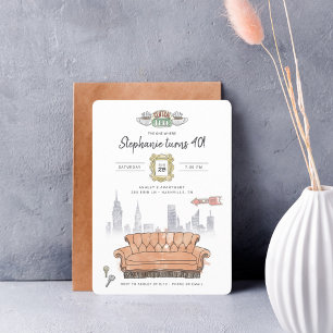 FRIENDS™   Central Perk Aquarell-Geburtstagseinlad Einladung