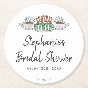 FRIENDS™   Central Perk Aquarell-Junggesellinnenab Runder Pappuntersetzer