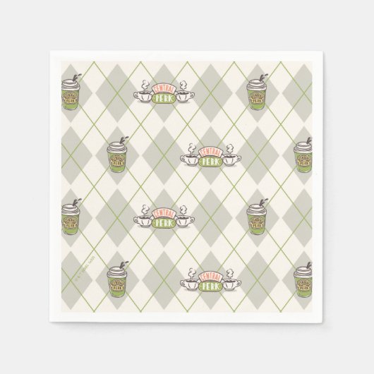 FRIENDS™ | Central Perk Argyle-Muster Serviette (Vorderseite)
