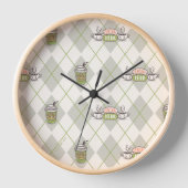 FRIENDS™ | Central Perk Argyle-Muster Uhr (Vorderseite)