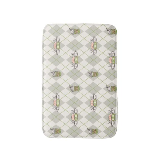 FRIENDS™ | Central Perk Argyle Pattern Badematte (Vorderseite Vertikal)