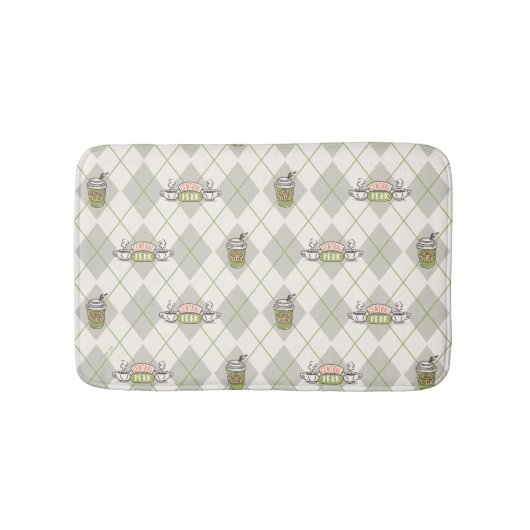 FRIENDS™ | Central Perk Argyle Pattern Badematte (Vorderseite)