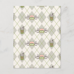 FRIENDS™    Central Perk Argyle Pattern Postkarte