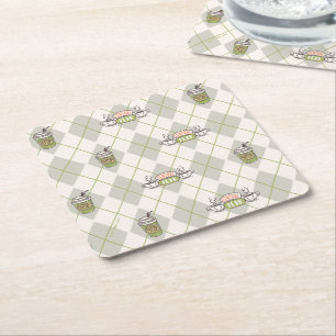 FRIENDS™ Central Perk Argyle Pattern Rechteckiger Pappuntersetzer