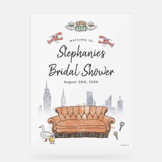 FRIENDS™ | Central Perk Brautparty Welcome Acrylschild (Vorderseite)