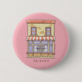FRIENDS™ | Central Perk Cartoon Coffee Shop Button (Vorderseite)