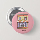 FRIENDS™ | Central Perk Cartoon Coffee Shop Button (Vorne & Hinten)